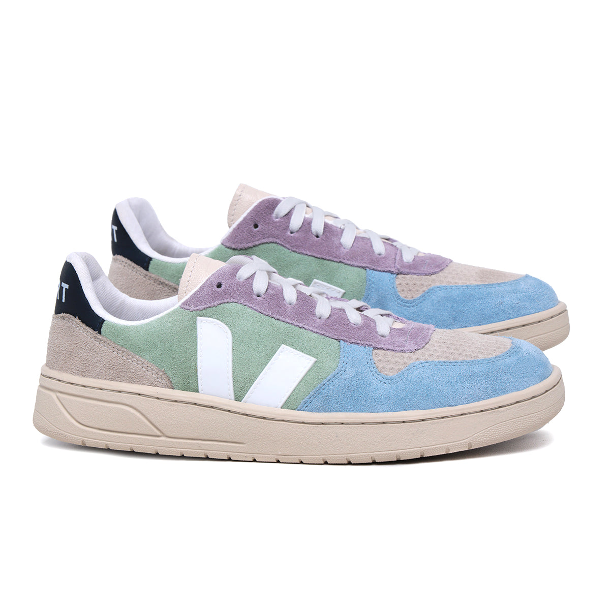 TÊNIS VERT V-10 SUEDE JADE WHITE MULTICO