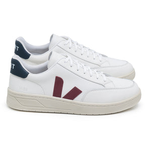 TÊNIS VERT V-12 COURO EXTRA WHITE MARSALA NAUTICO