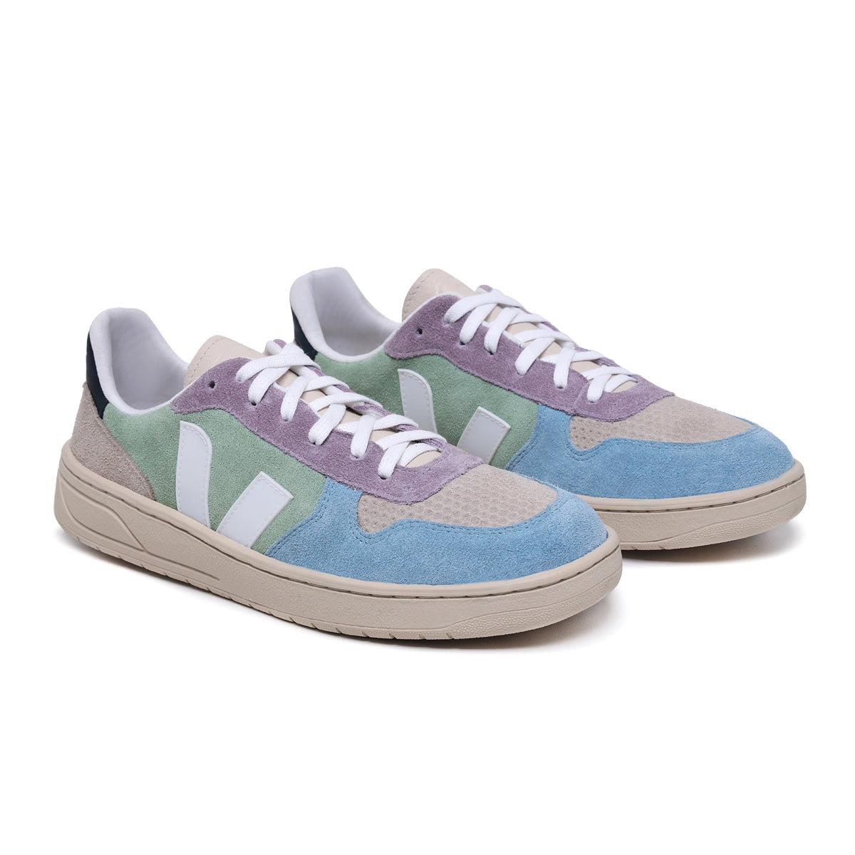 TÊNIS VERT V-10 SUEDE JADE WHITE MULTICO
