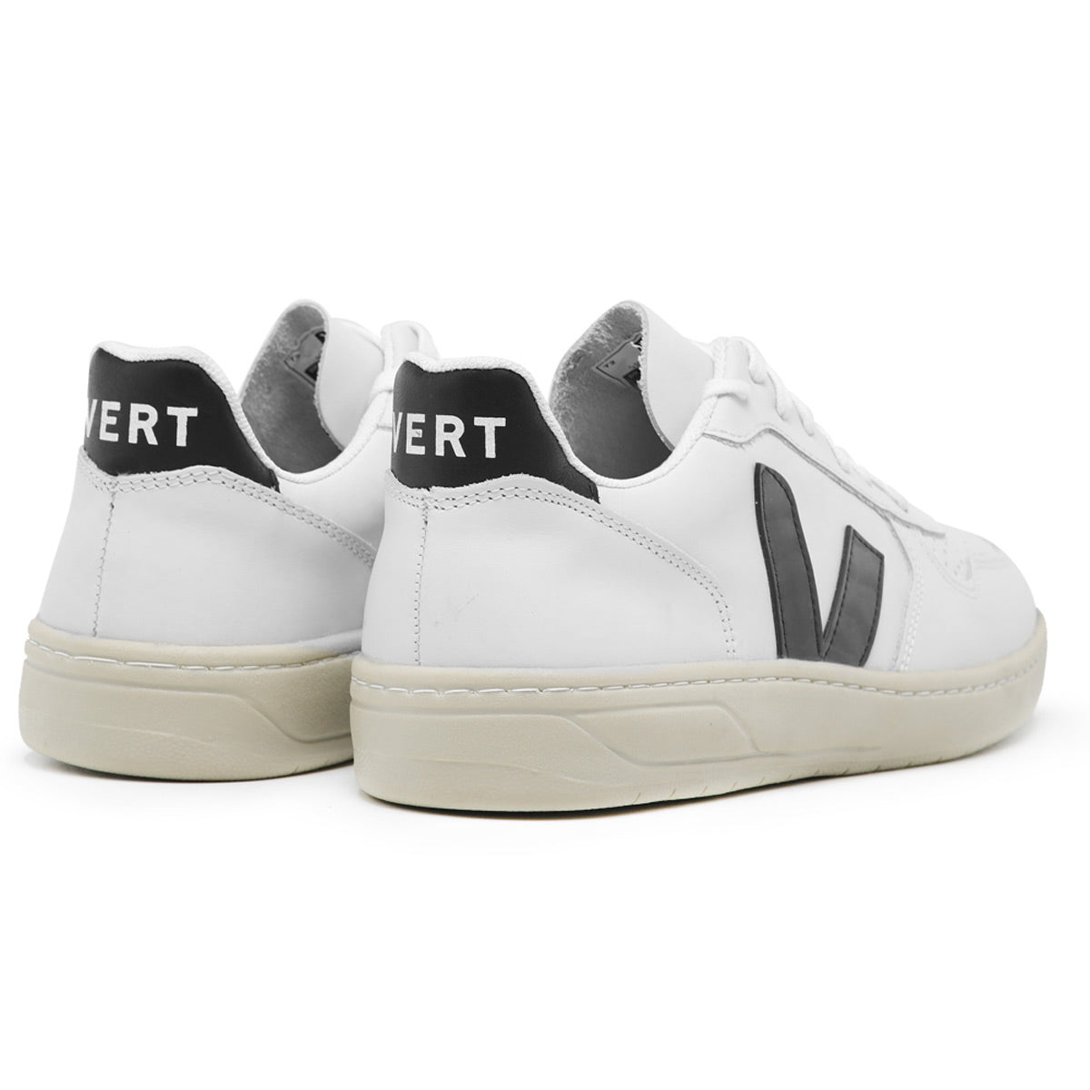 TÊNIS VERT V-10 COURO EXTRA WHITE BLACK